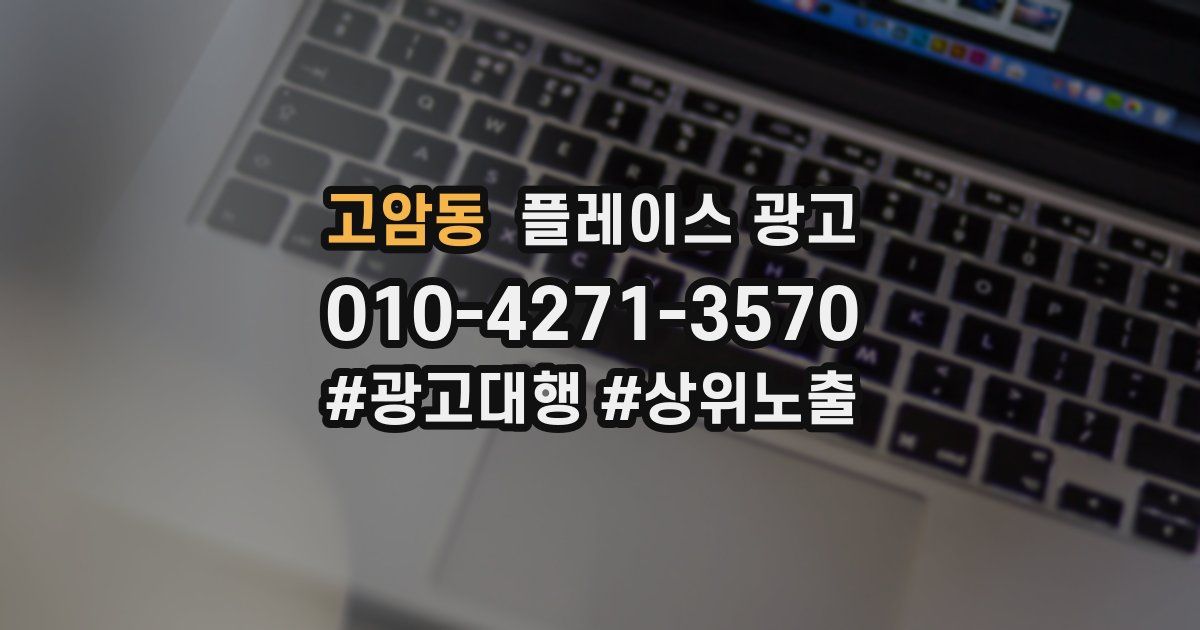 고암동 플레이스 광고