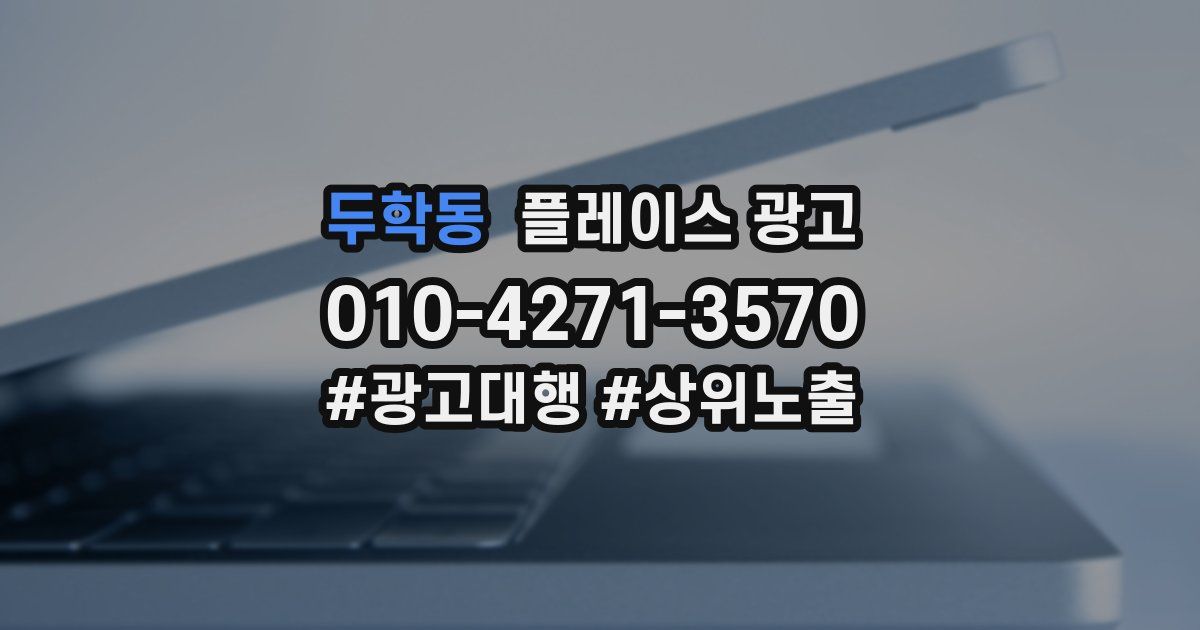 두학동 플레이스 광고
