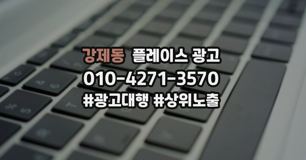 강제동 플레이스 광고