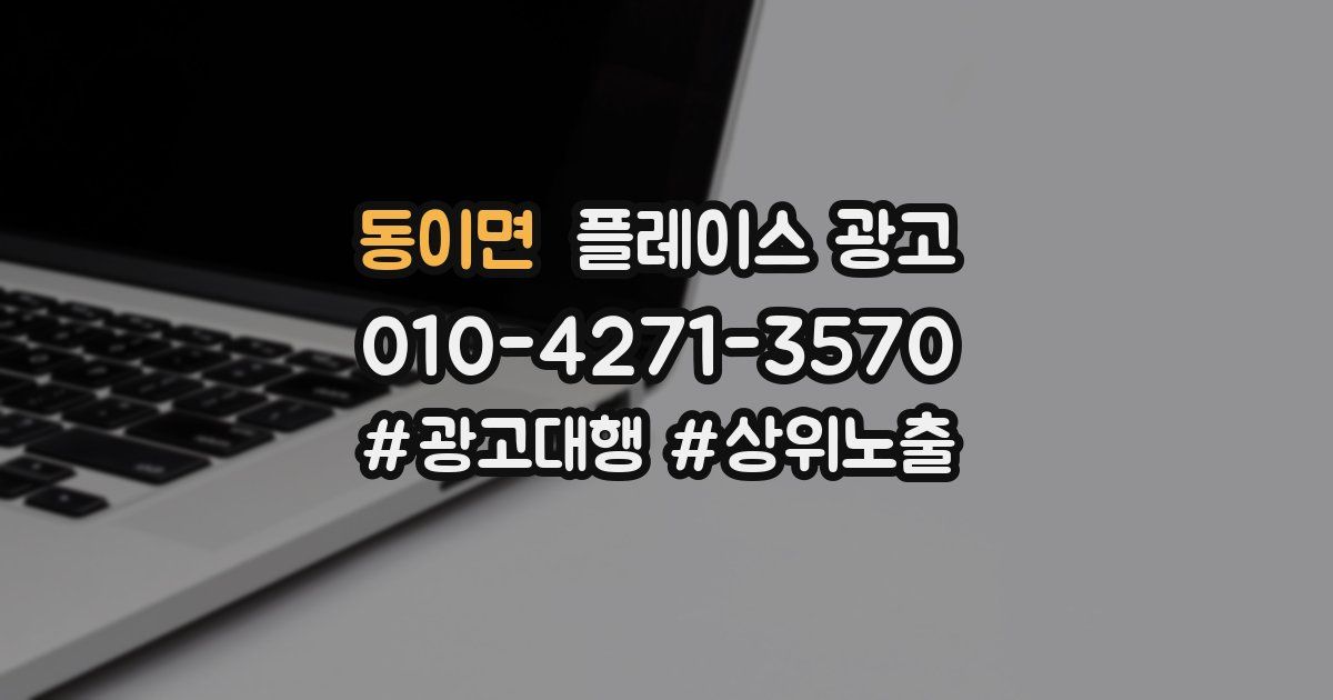 동이면 플레이스 광고