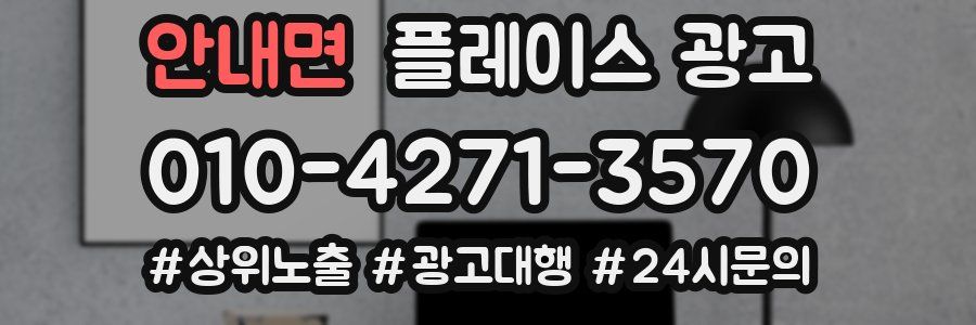 안내면 플레이스 광고