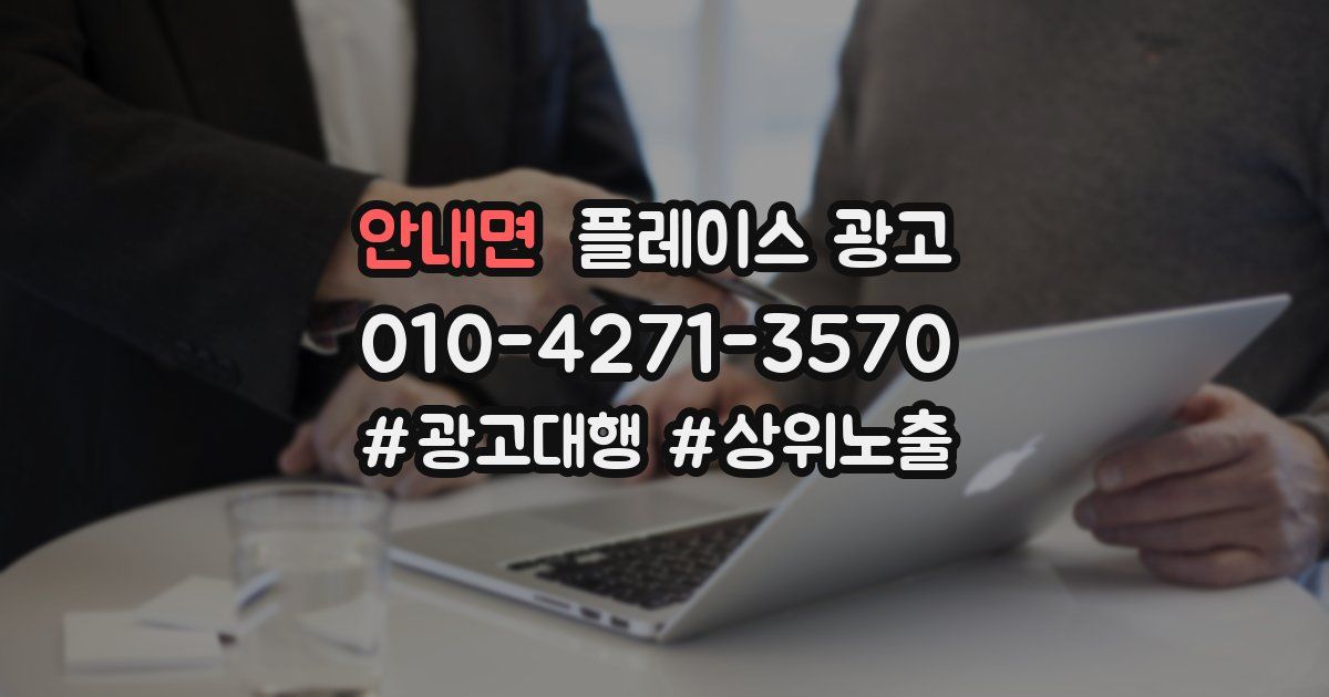 안내면 플레이스 광고