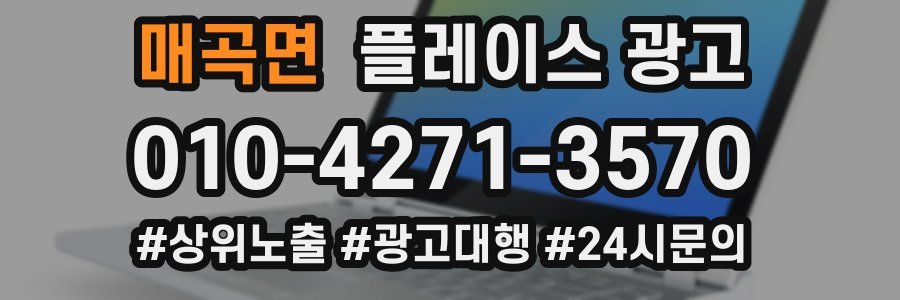 매곡면 플레이스 광고
