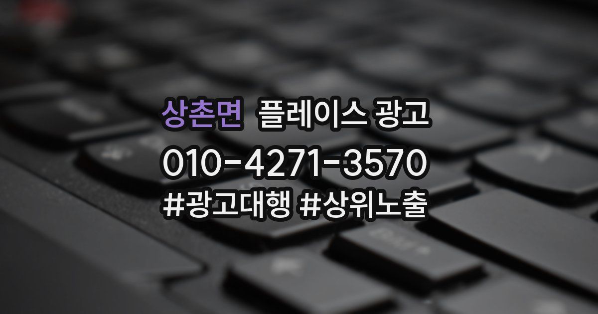 상촌면 플레이스 광고