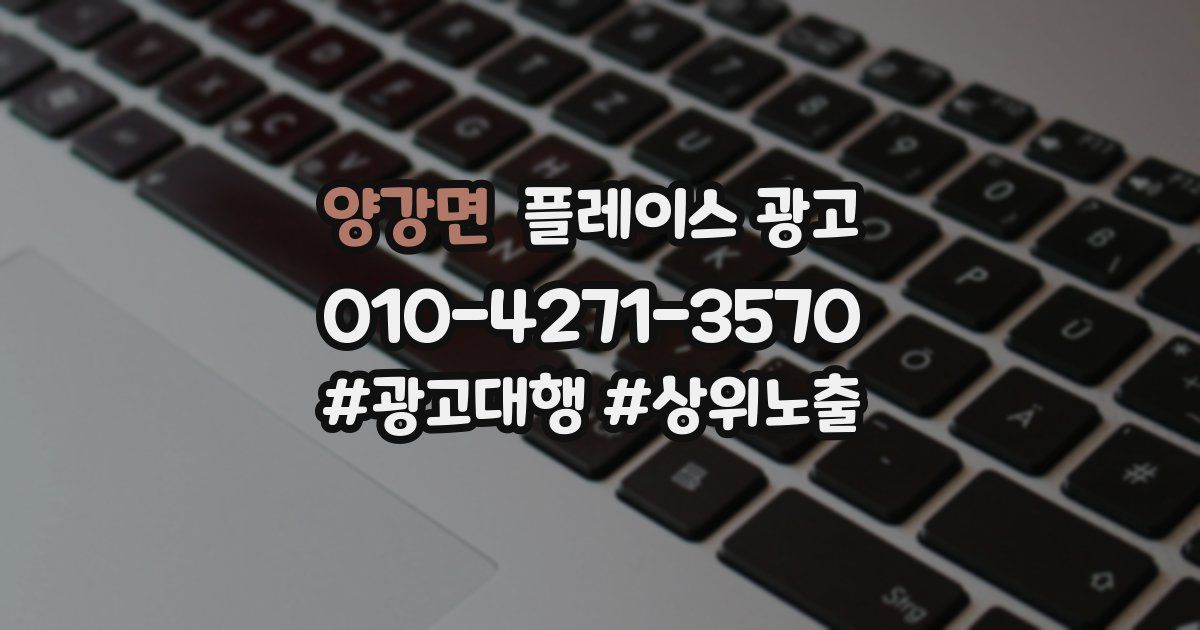양강면 플레이스 광고