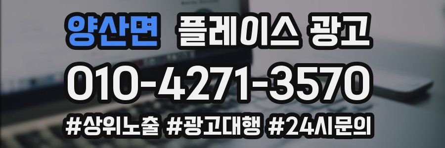양산면 플레이스 광고