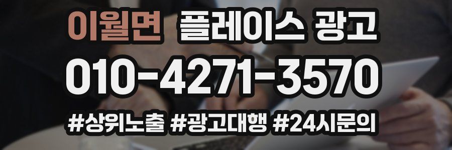 이월면 플레이스 광고