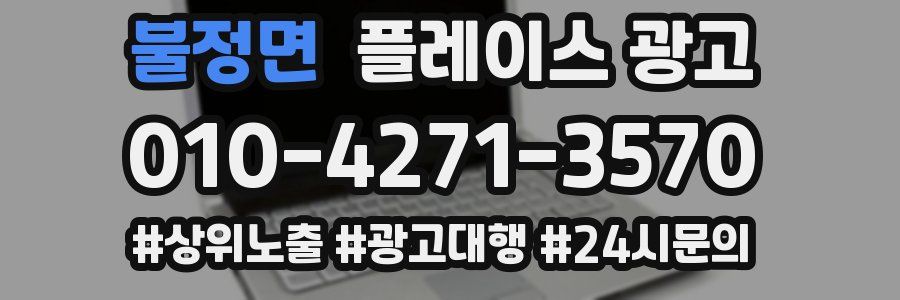 불정면 플레이스 광고