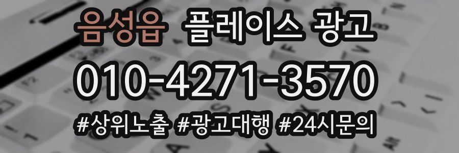 음성읍 플레이스 광고