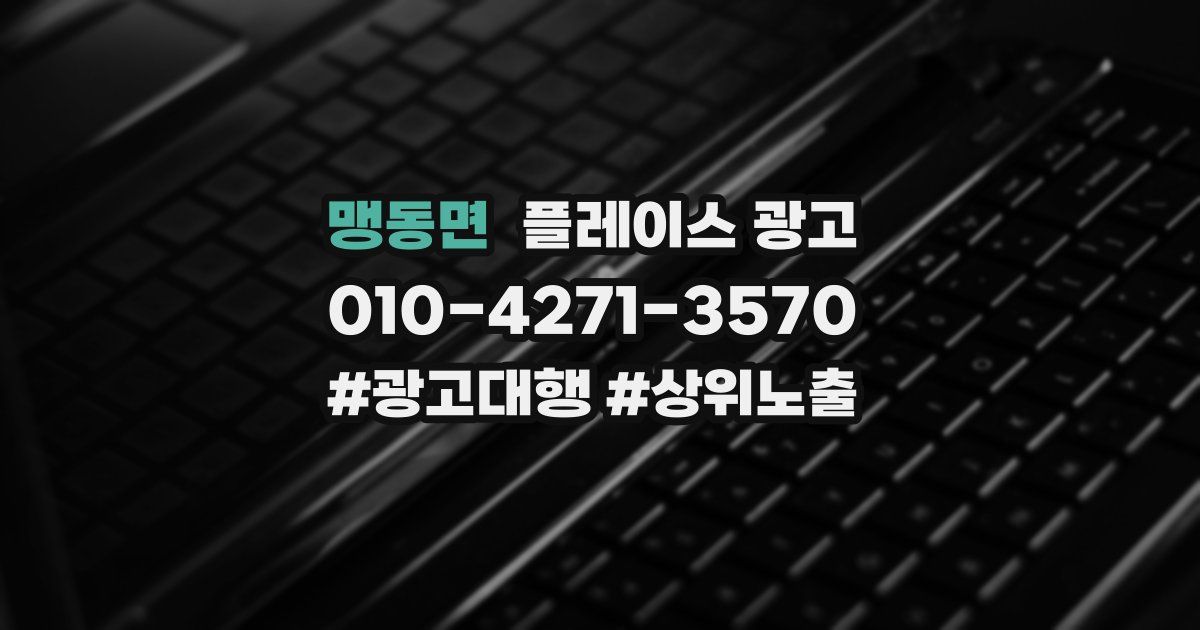 맹동면 플레이스 광고