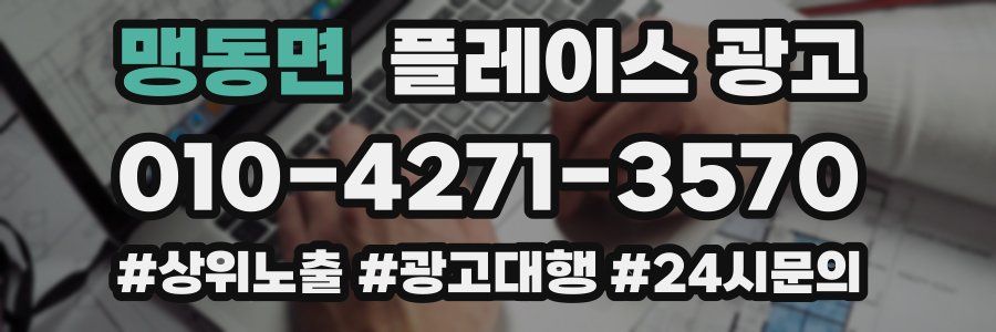 맹동면 플레이스 광고