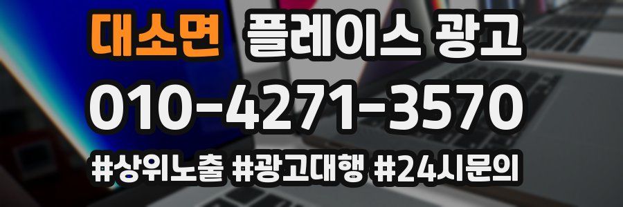 대소면 플레이스 광고