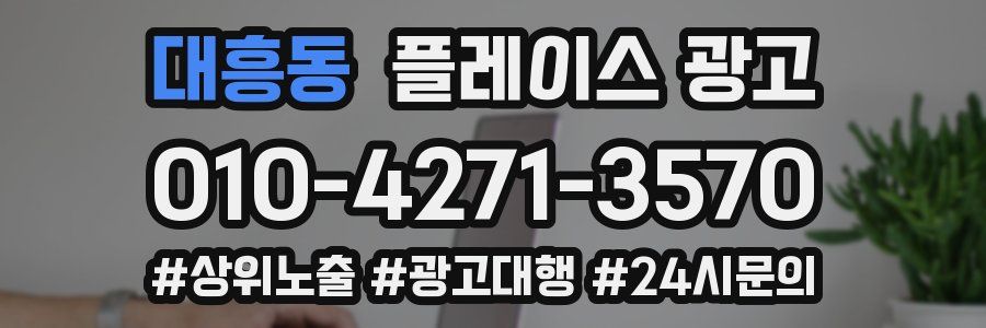 대흥동 플레이스 광고