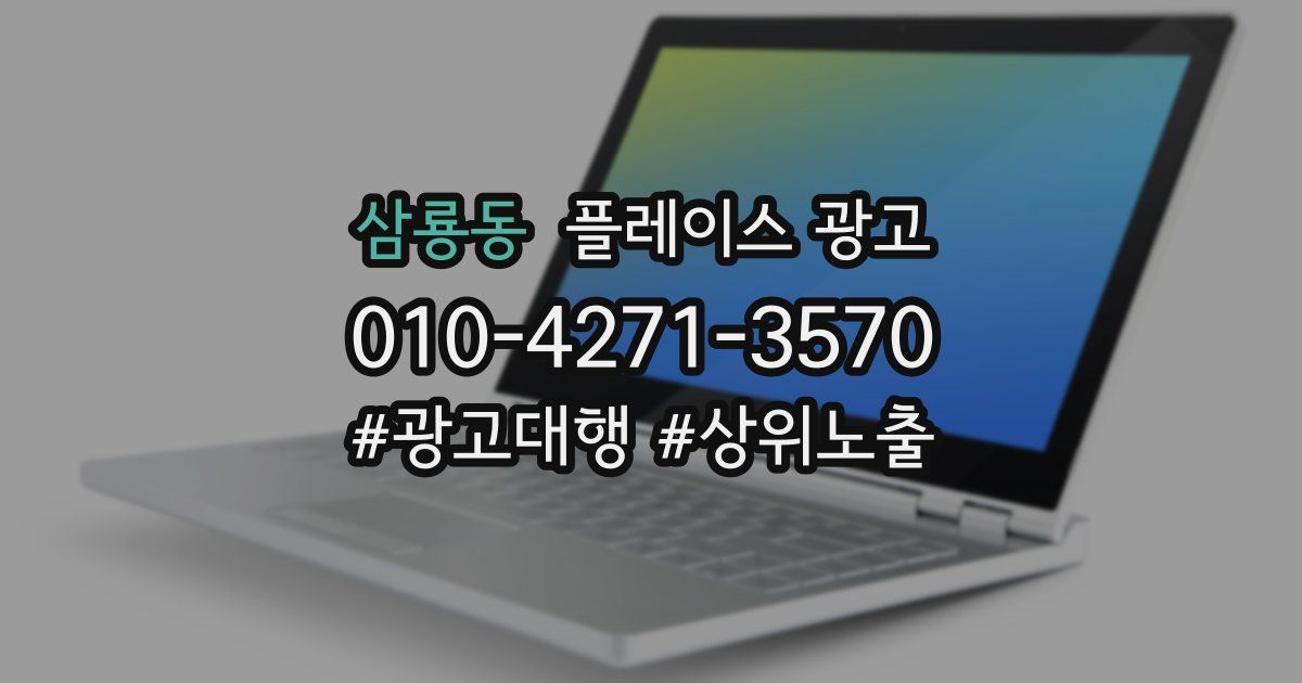삼룡동 플레이스 광고