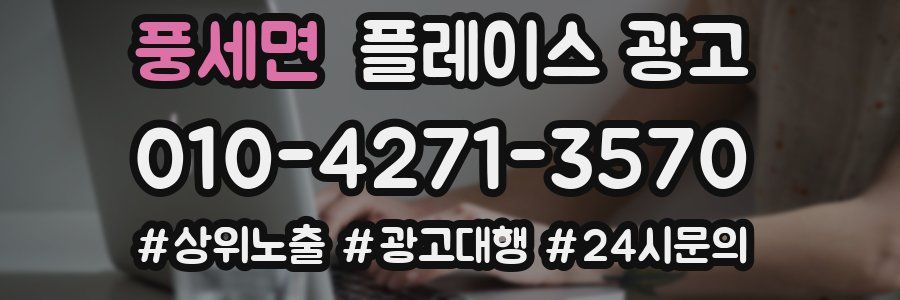 풍세면 플레이스 광고