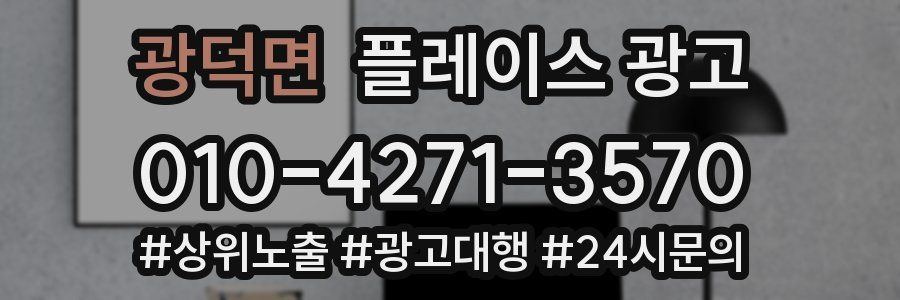 광덕면 플레이스 광고