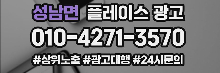 성남면 플레이스 광고