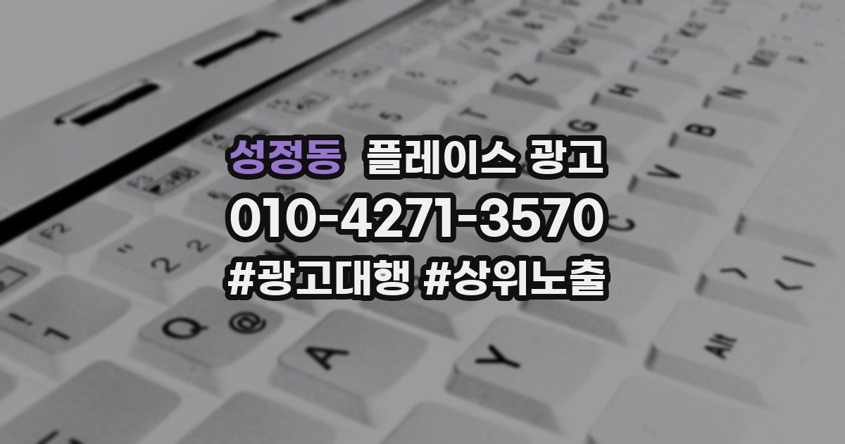 성정동 플레이스 광고