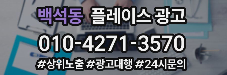 백석동 플레이스 광고