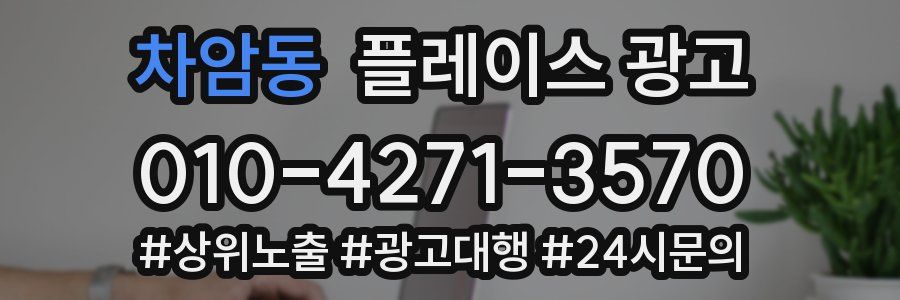 차암동 플레이스 광고