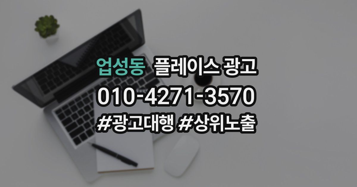 업성동 플레이스 광고