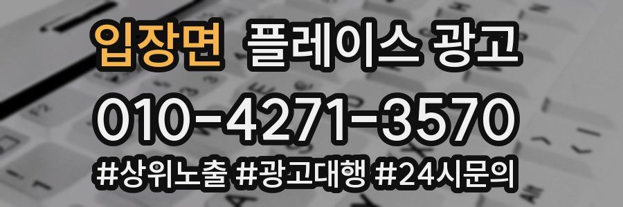 입장면 플레이스 광고