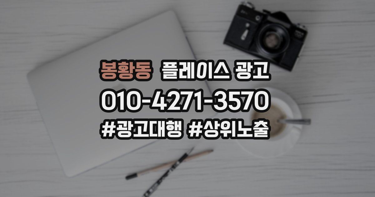 봉황동 플레이스 광고