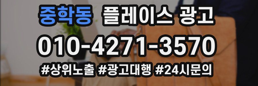 중학동 플레이스 광고