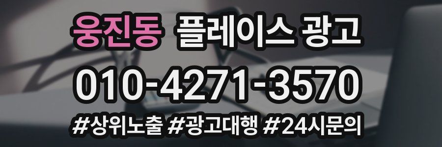 웅진동 플레이스 광고