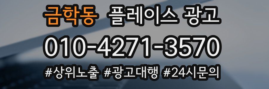 금학동 플레이스 광고