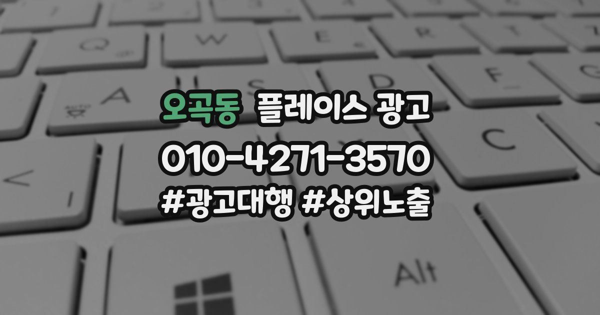 오곡동 플레이스 광고