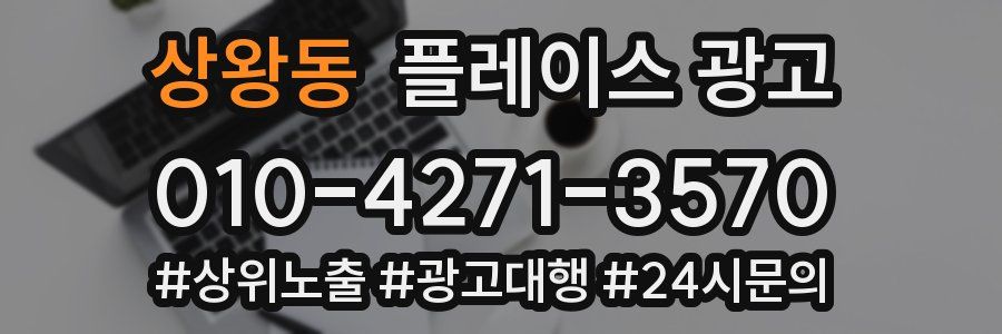 상왕동 플레이스 광고