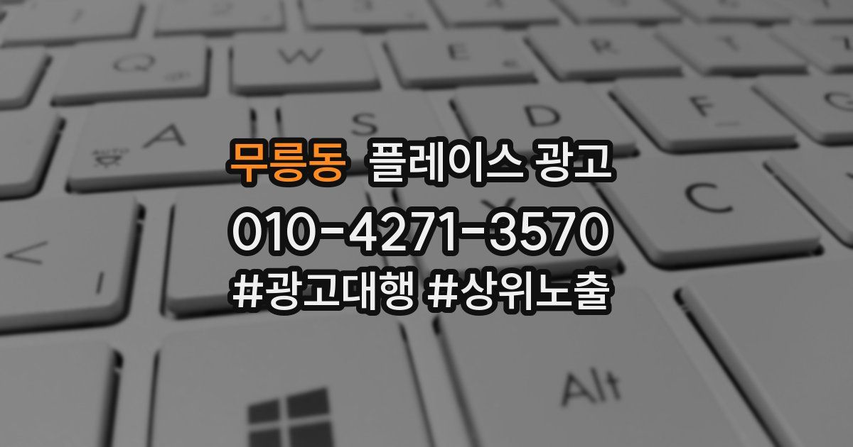 무릉동 플레이스 광고