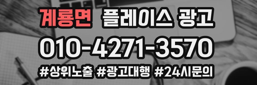 계룡면 플레이스 광고