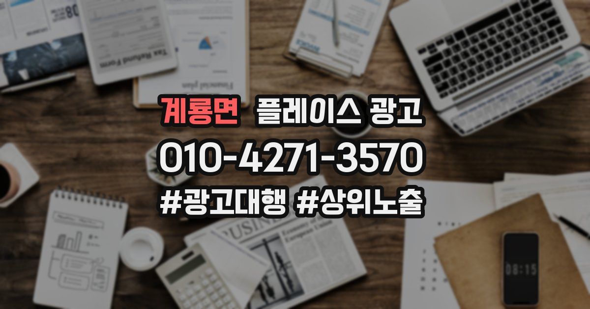 계룡면 플레이스 광고