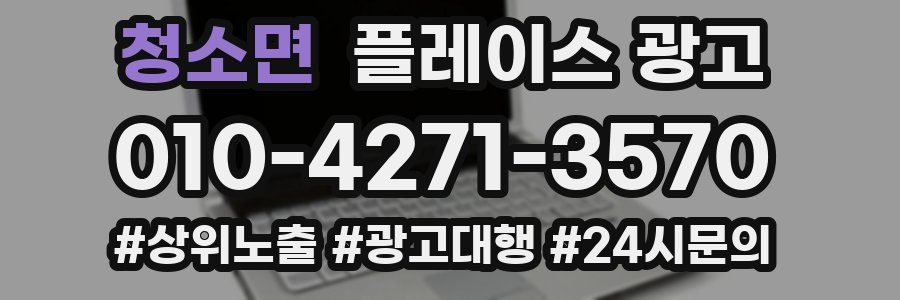 청소면 플레이스 광고