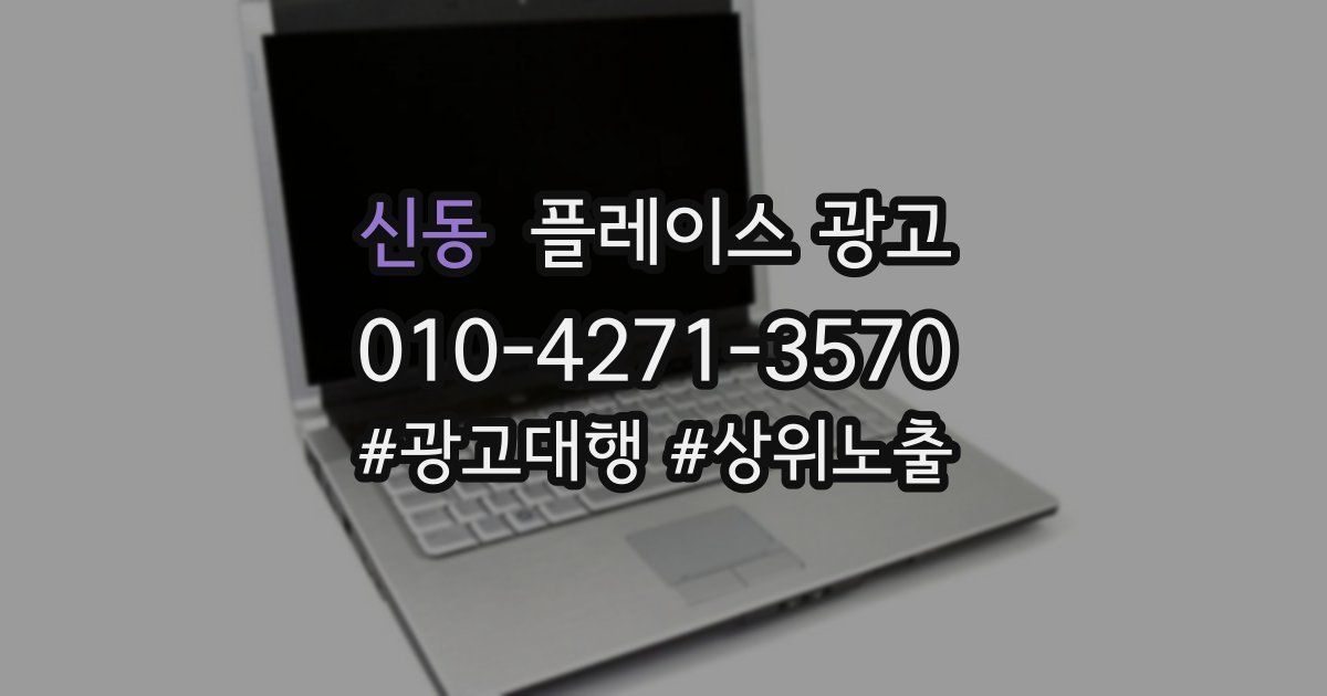 신동 플레이스 광고