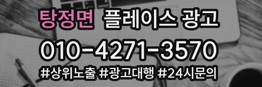 탕정면 플레이스 광고