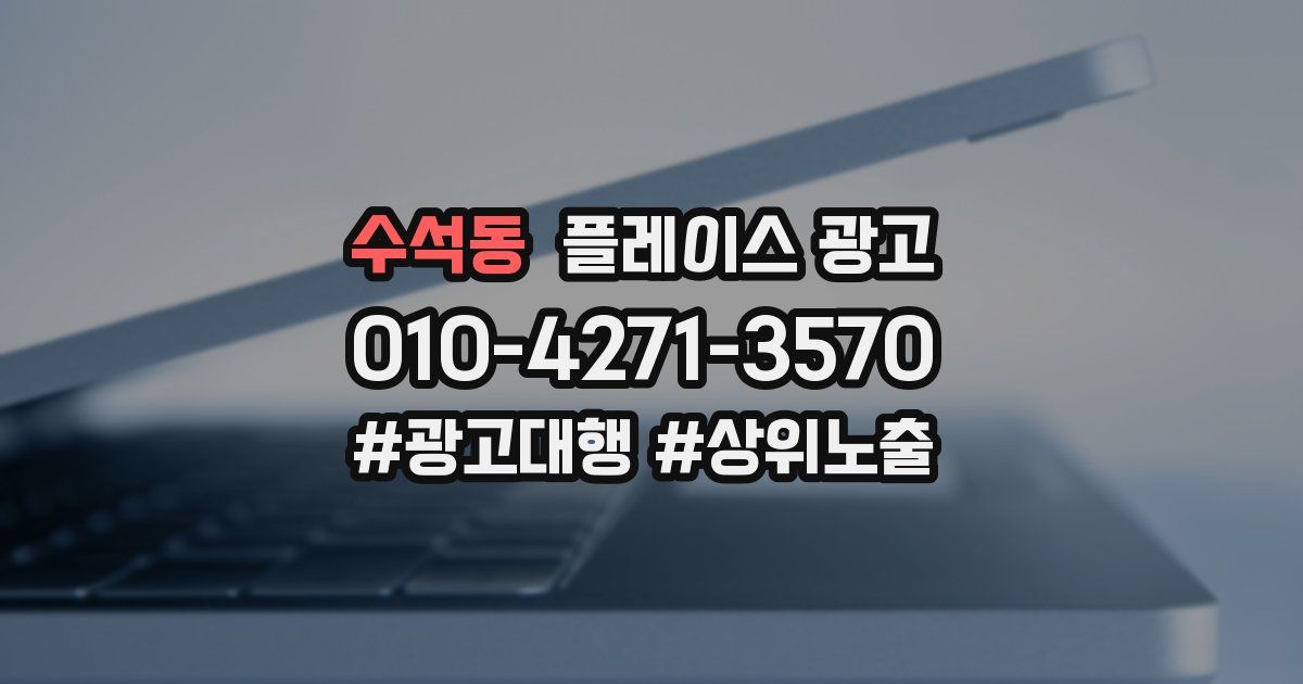 수석동 플레이스 광고