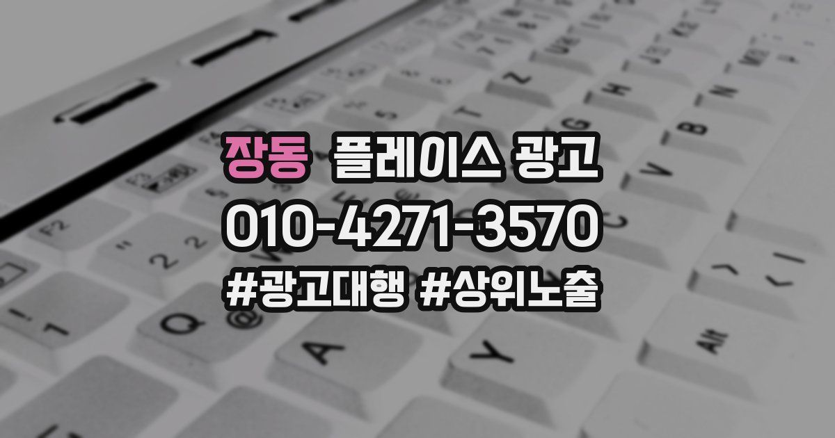 장동 플레이스 광고