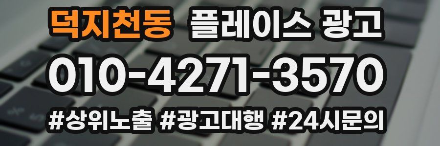 덕지천동 플레이스 광고