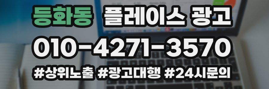 등화동 플레이스 광고