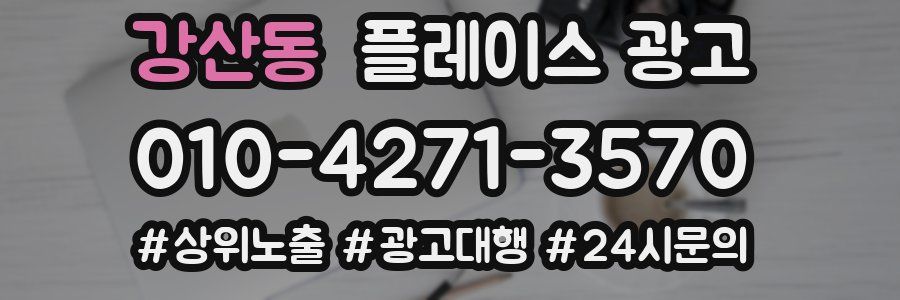 강산동 플레이스 광고