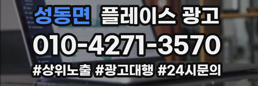 성동면 플레이스 광고