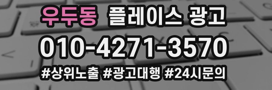 우두동 플레이스 광고