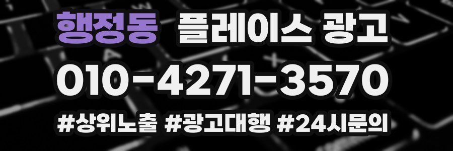행정동 플레이스 광고