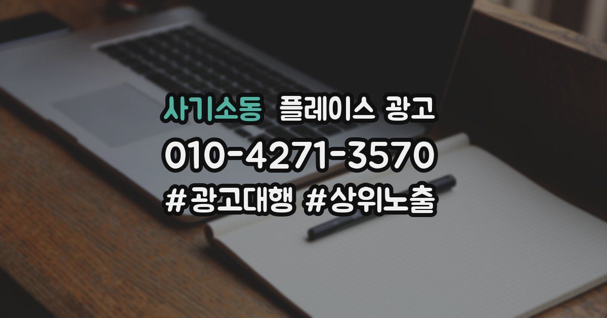 사기소동 플레이스 광고