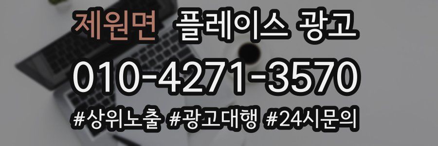 제원면 플레이스 광고