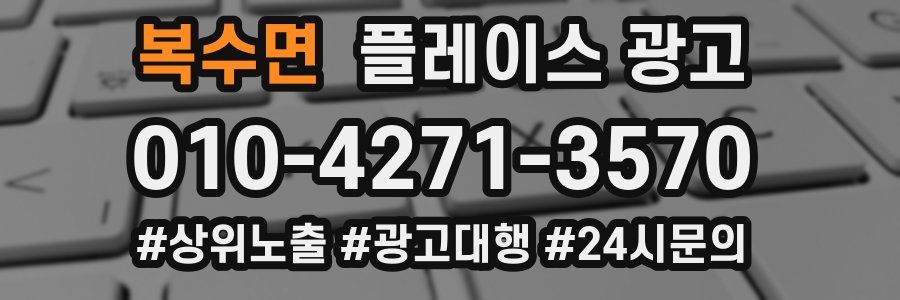 복수면 플레이스 광고