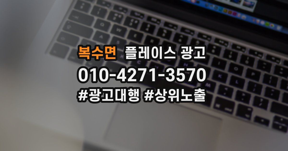 복수면 플레이스 광고
